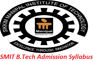 SMIT B.Tech Admission Syllabus, Exam Pattern 2023