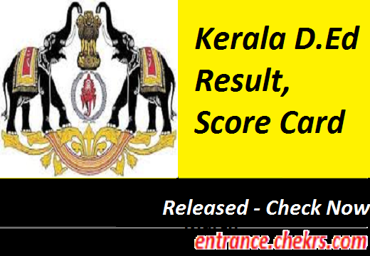 Kerala D.Ed Result 2023