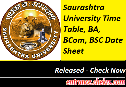 Saurashtra University Time Table 2024