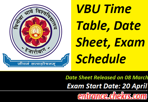 VBU Time Table 2023