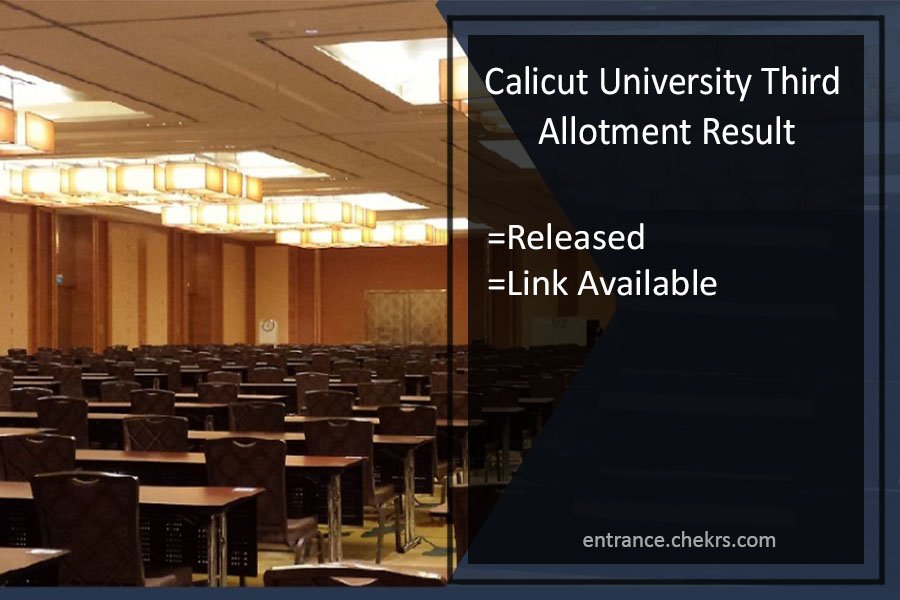 Calicut University Third Allotment 2024 Result