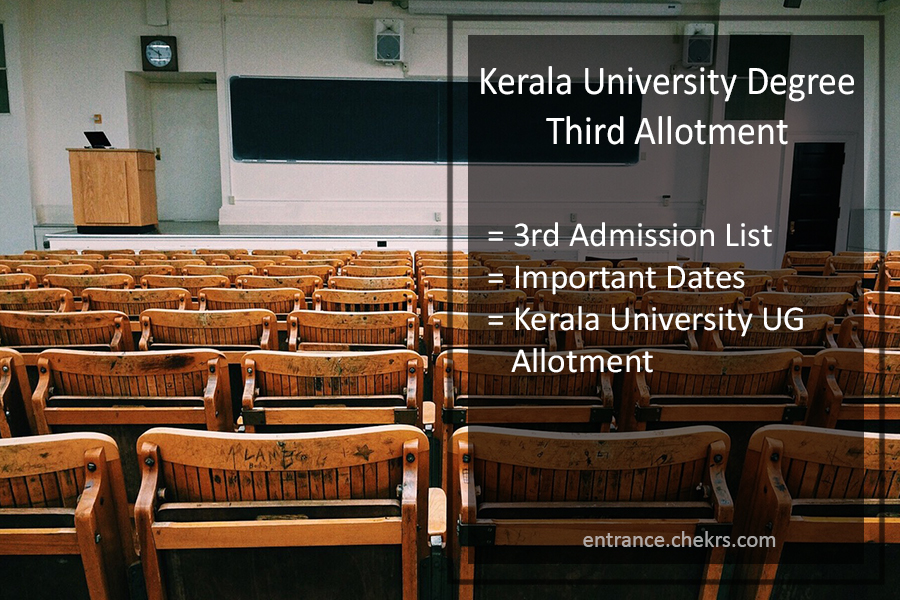 Kerala University Degree Third (3rd) Allotment 2023 Date (Released)