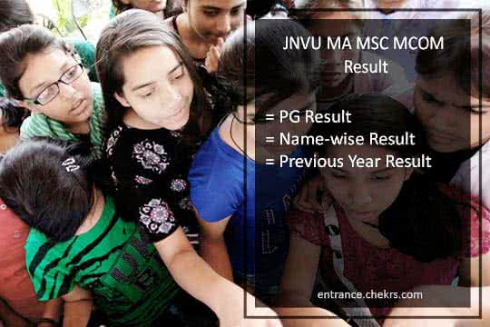 JNVU MA MSC MCOM Result 2023