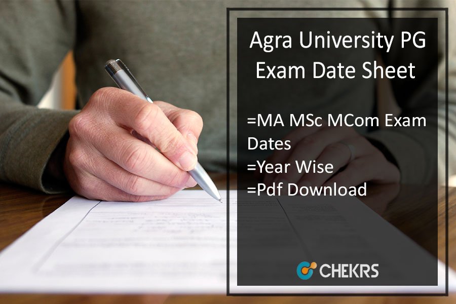 Agra University PG Exam Date Sheet 2024
