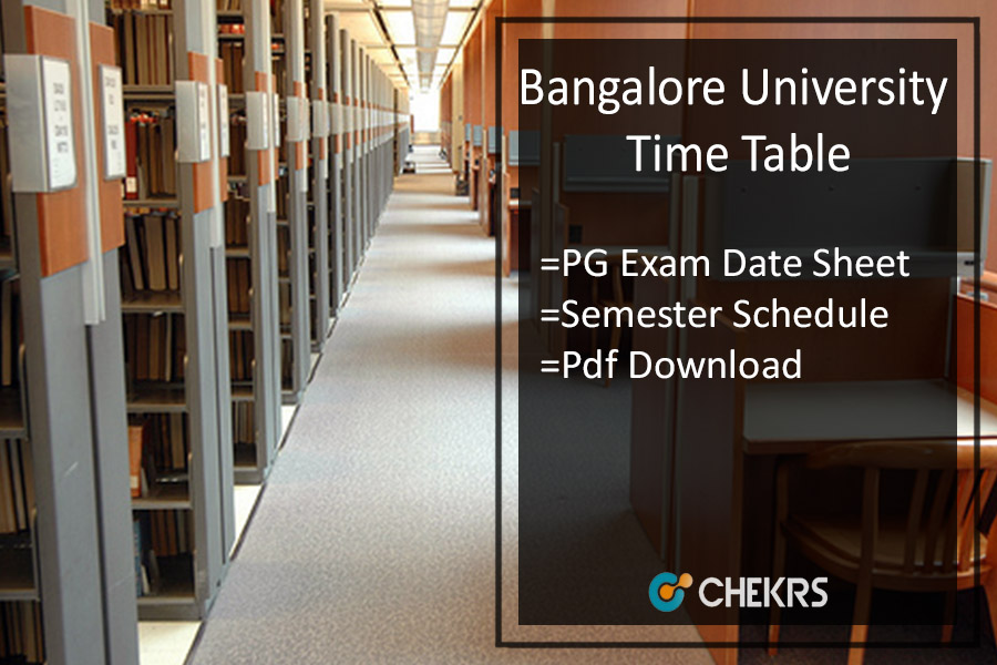 Bangalore University PG Time Table 2022