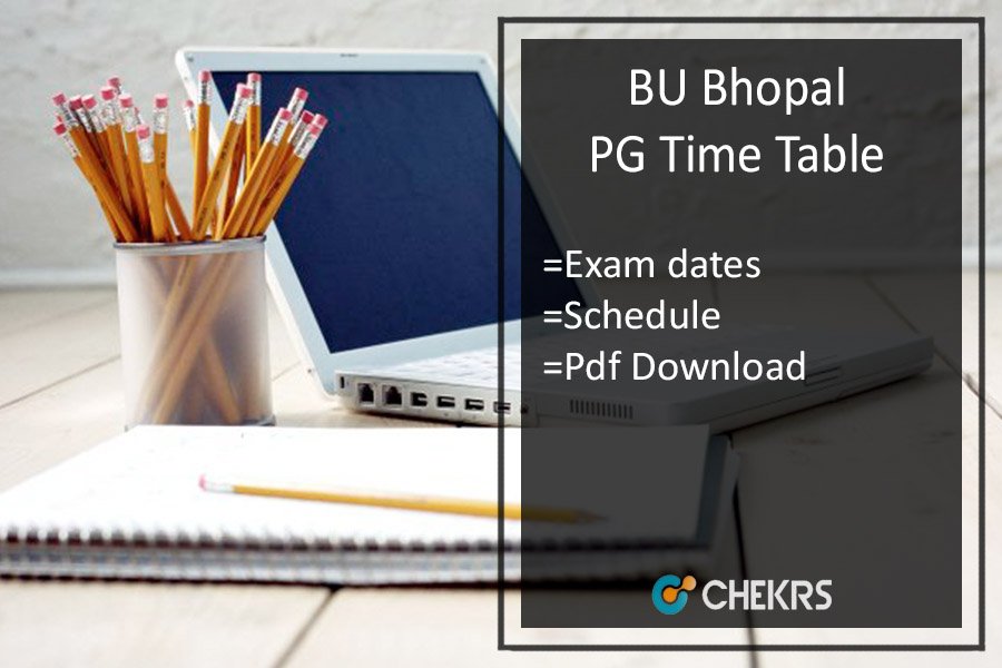BU Bhopal PG Time Table 2024