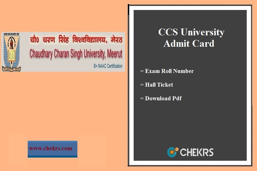CCS University Admit Card 2022
