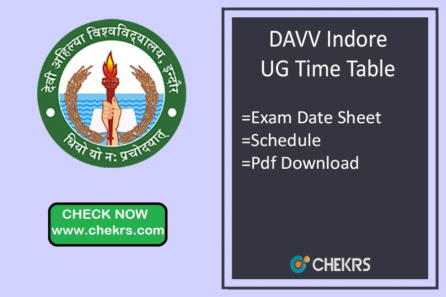DAVV Indore Time Table 2024
