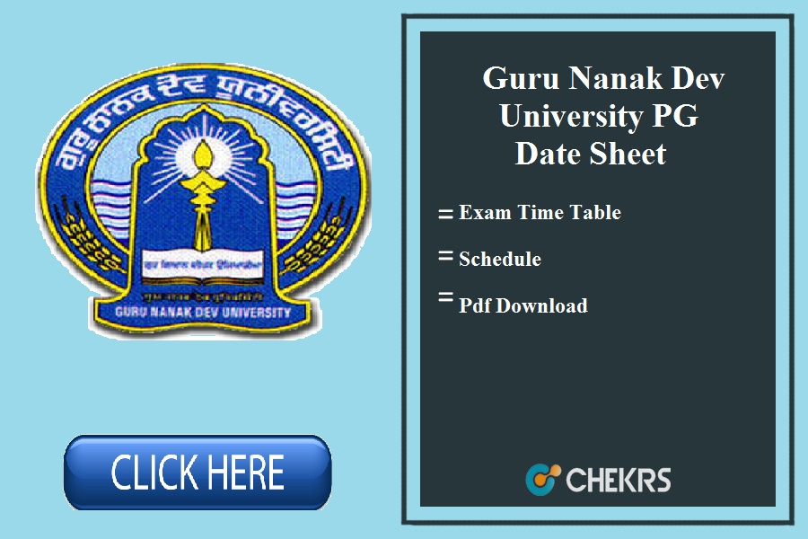 GNDU PG Exam Date Sheet 2023