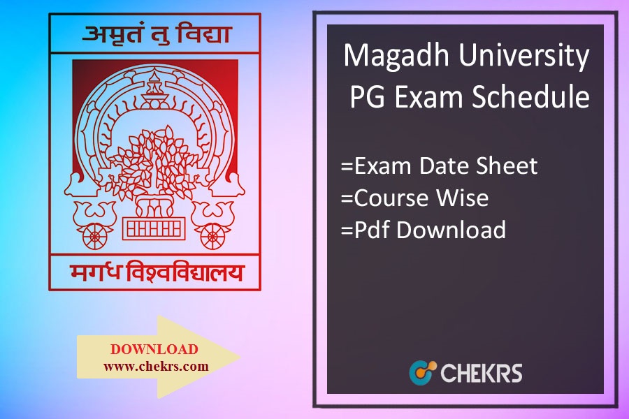 Magadh University PG Schedule 2023