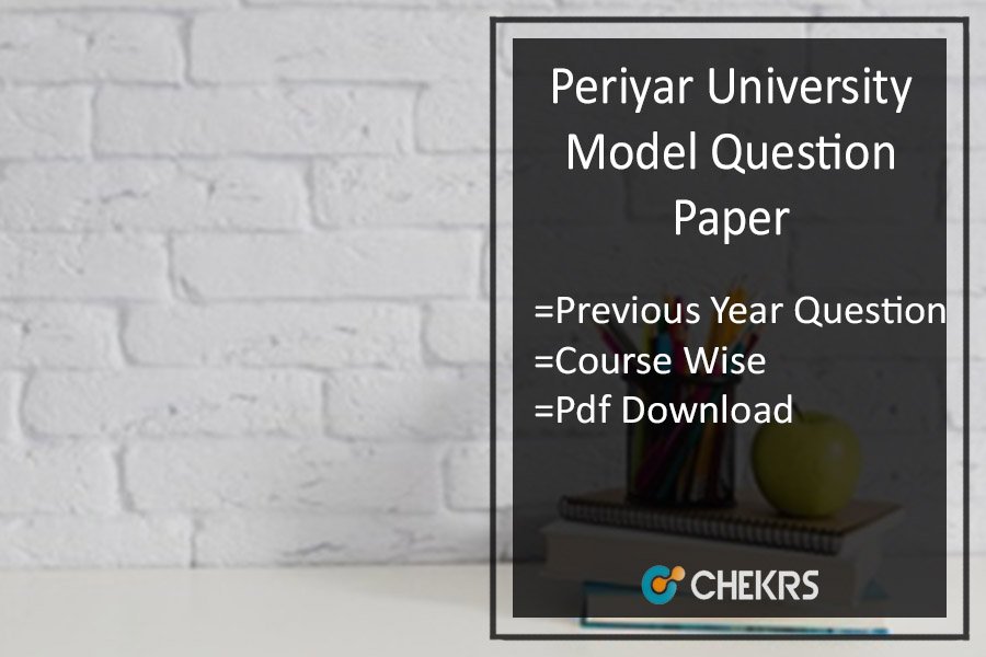 Periyar University Model Question Paper 2020
