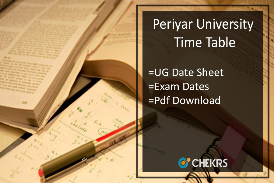 Periyar University Time Table 2024