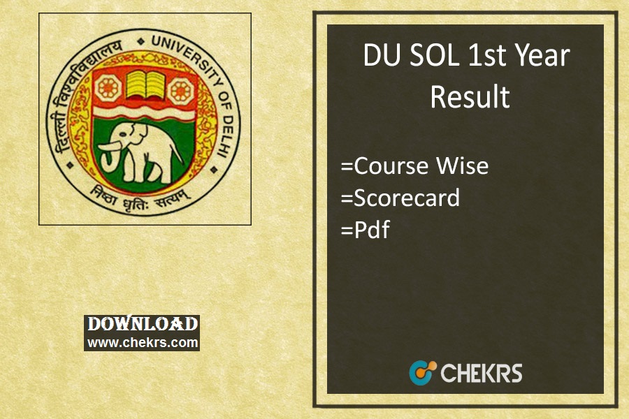 DU SOL 1st Year Result 2023