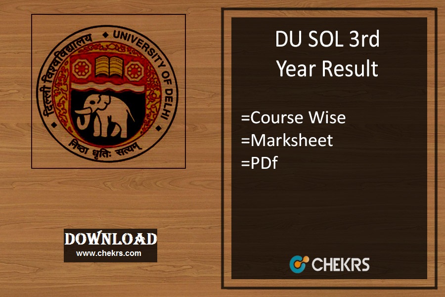 DU SOL 3rd Year Result 2023