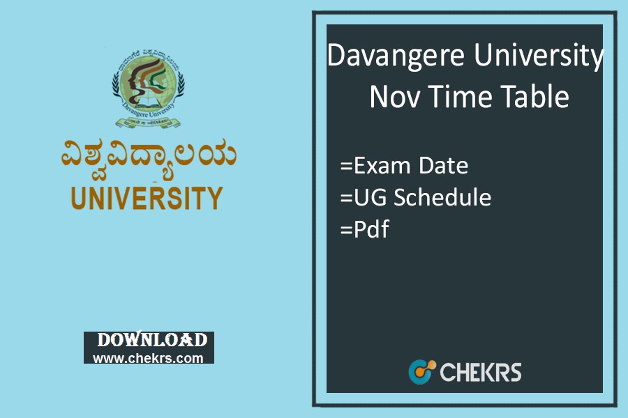 Davangere University Time Table 2024