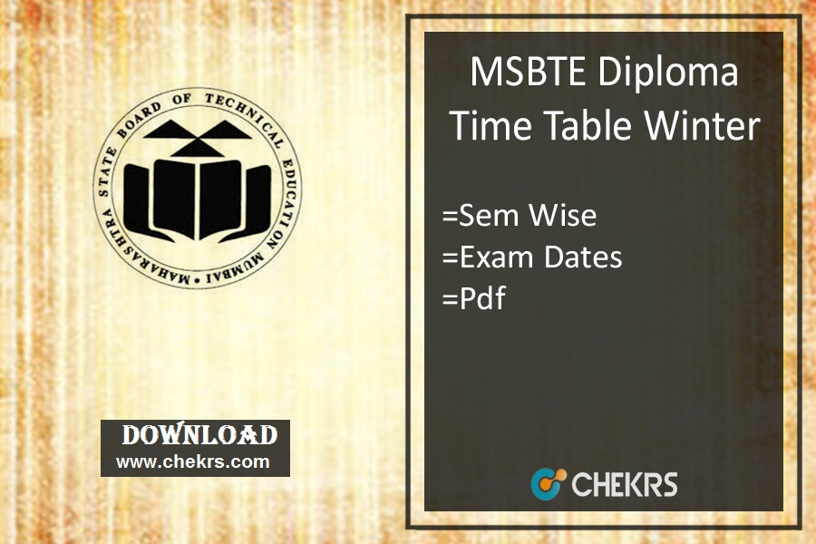 MSBTE Time Table Summer 2022