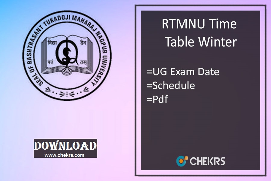 RTMNU Time Table Winter 2023