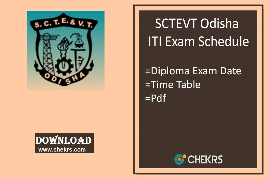SCTEVT Odisha Exam Schedule 2021