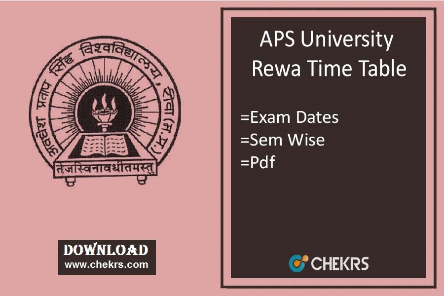 APSU Rewa Time Table 20223