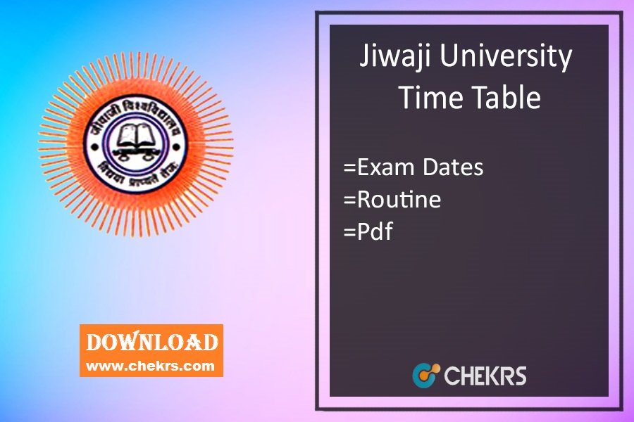 Jiwaji University UG Time Table 2023
