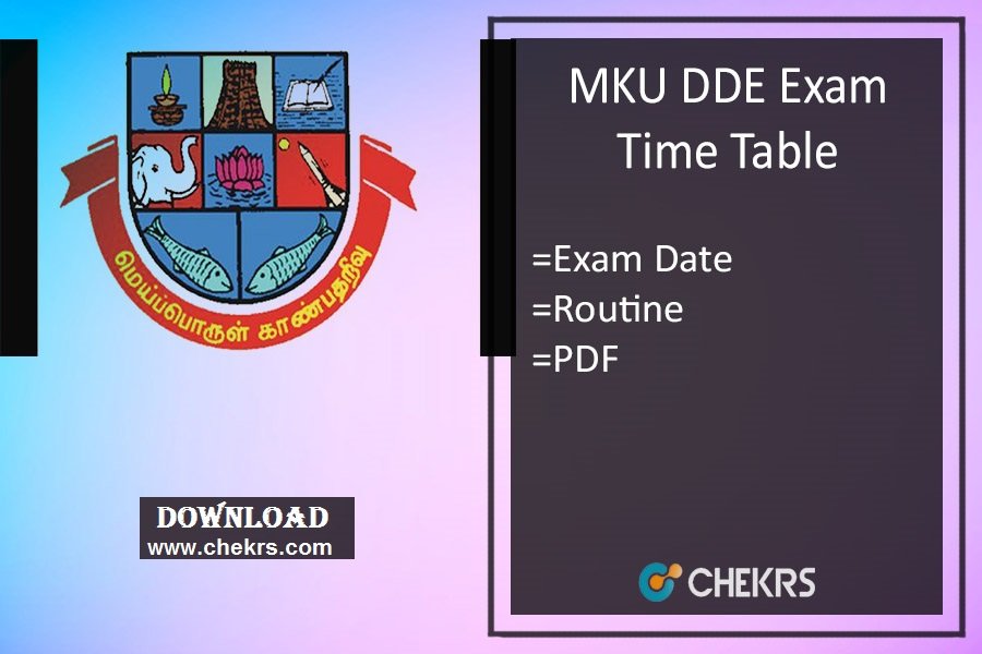 MKU DDE Exam Time Table 2024