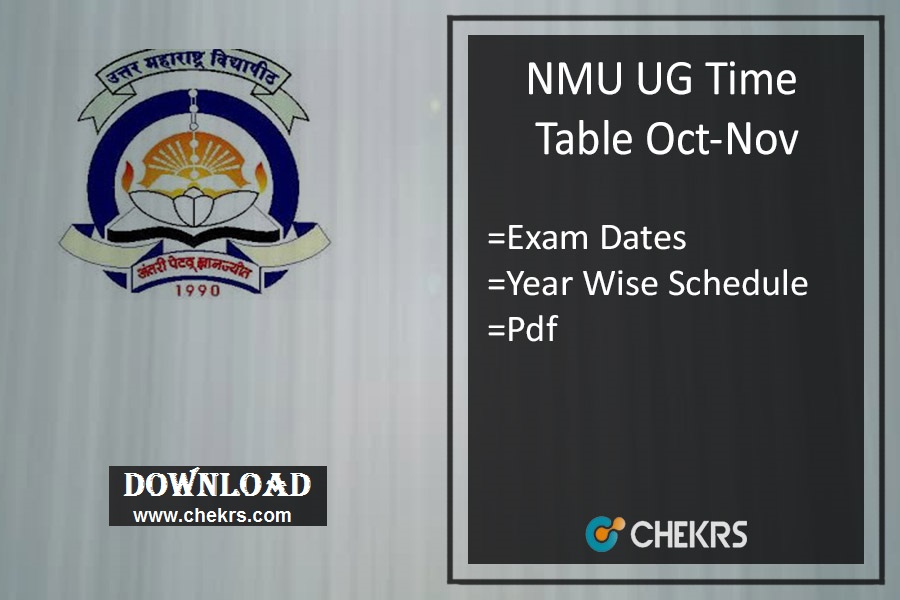NMU Time Table 2022