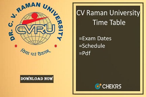 CV Raman University Time Table 2024