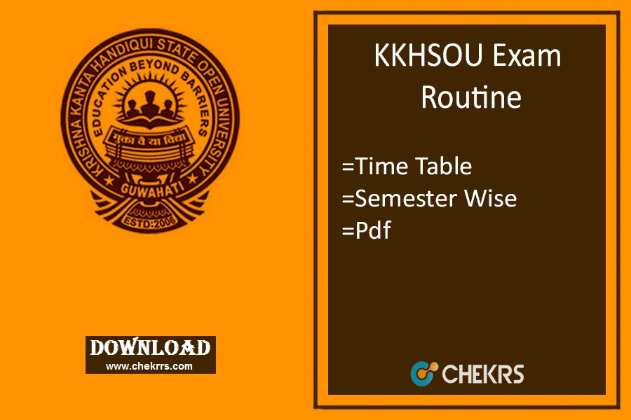 kkhsou exam routine 2024