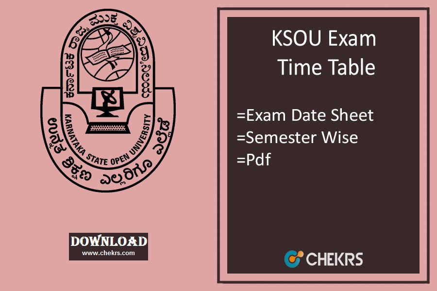 KSOU Exam Time Table 2024