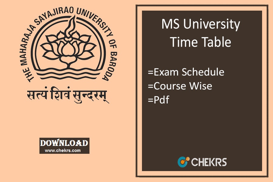 ms university time table 2023
