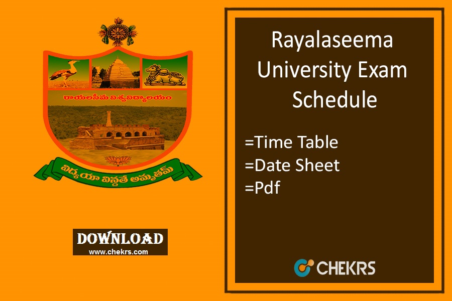 Rayalaseema University Time Table 2024