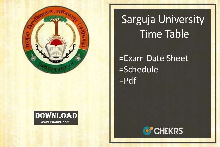 sarguja university time table 2024