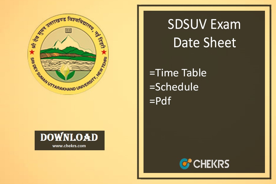 sdsuv exam date sheet 2022