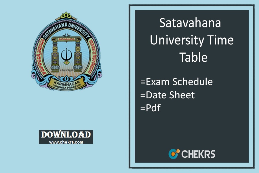 Satavahana University Degree Time Table 2022