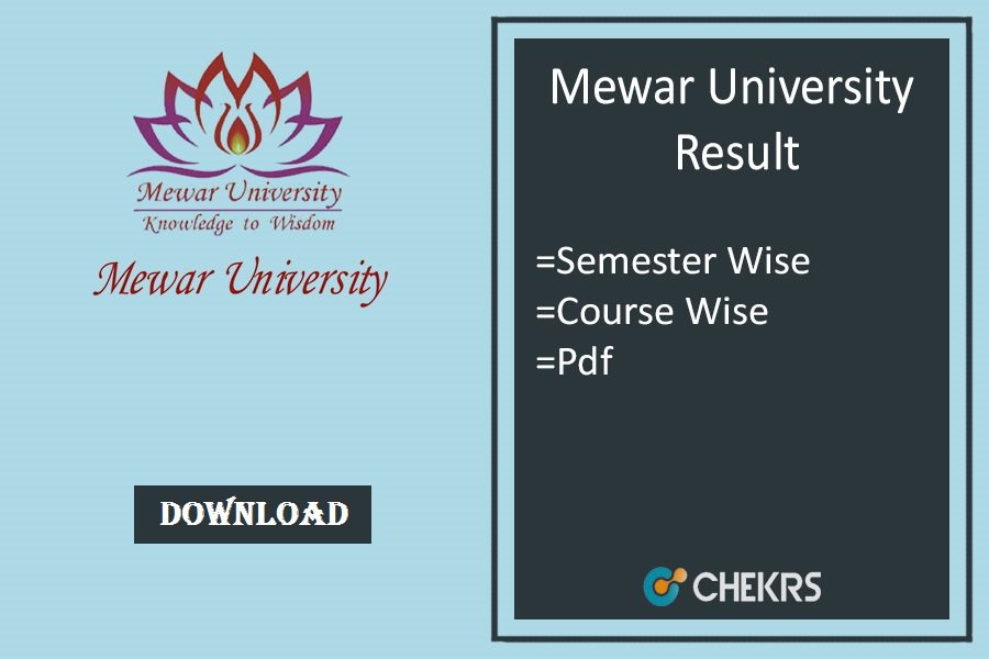 mewar university result 2024