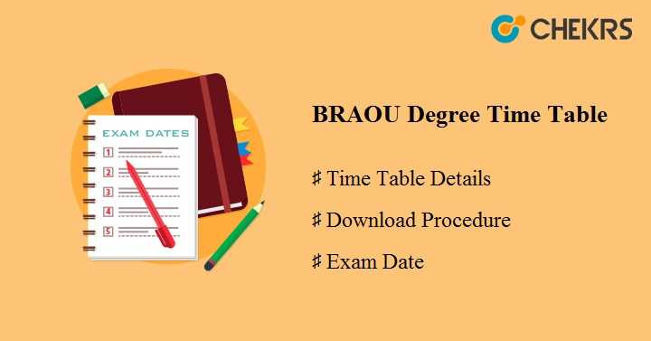 BRAOU Degree Time Table 2024