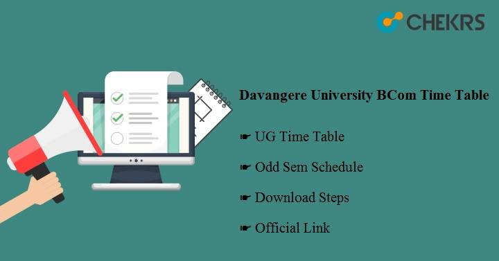 Davangere University BCom Time Table 2023