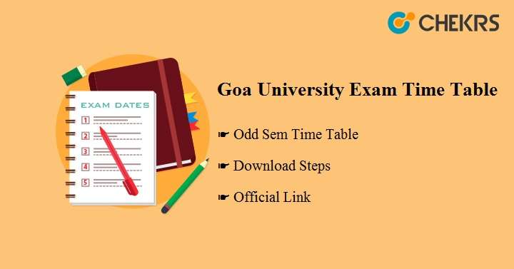 Goa University Exam Time Table 2024