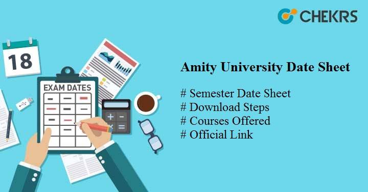 Amity University Date Sheet 2024