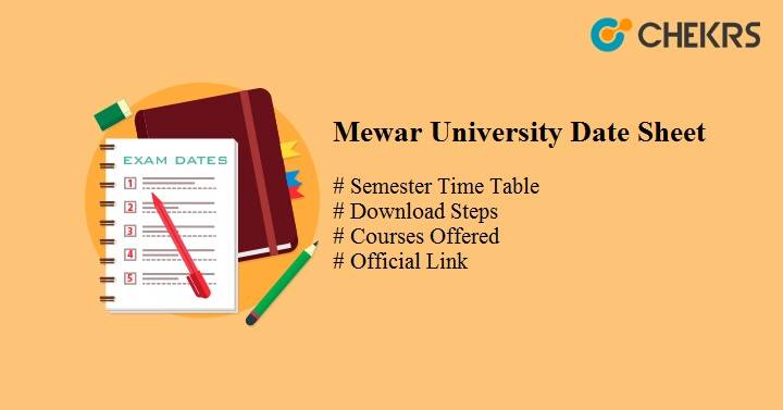 mewar university date sheet 2024