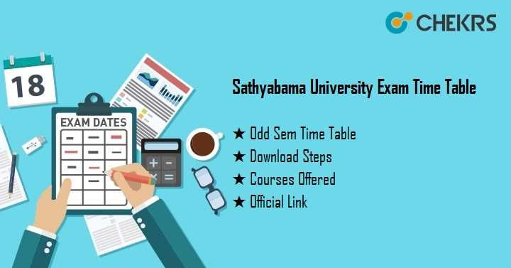 sathyabama university exam time table 2024