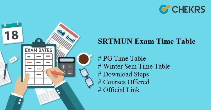 SRTMUN PG Exam Time Table 2024