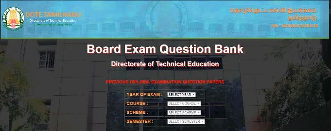 DOTE Diploma Previous Year Question Papers