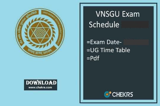 VNSGU Time Table 2022