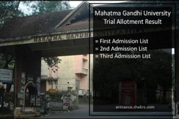 MG University Trial Allotment Result 2024