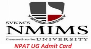 NPAT UG Admit Card 2017