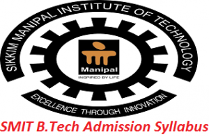 SMIT B.Tech Admission Syllabus, Exam Pattern 2017