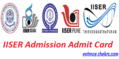 IISER Admission Admit Card 2017