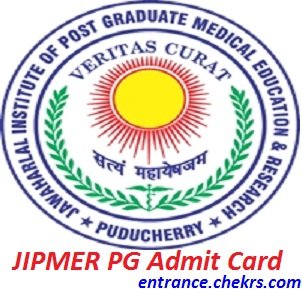 JIPMER PG Admit Card 2017