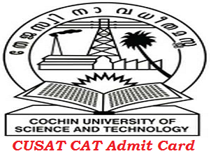 CUSAT CAT Admit Card 2017, Check CUSAT Common Aptitude Test Hall Ticket